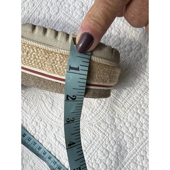 Bass Britton ll canvas red floral slip on platform sandal, women's size 7 1/2 - Picture 4 of 7